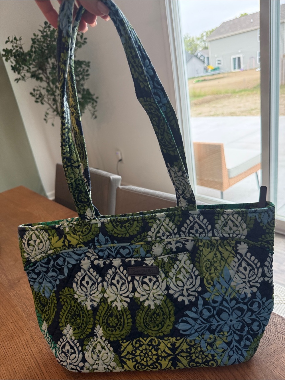 Vera Bradley Quilted Shoulder Tote ret ‘Caribbean Sea’